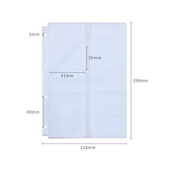 Classeur de poche pour cartes Classeur à 360 Cartes avec 9 Pochettes