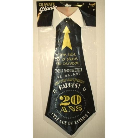 Cravate Humoristique Joyeux Anniversaire 73 Cm - Accessoire