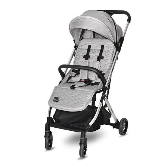 Poussette Chicco Simplicity Plus Top - Pliable Légère 7.1kg - Naissance à 15kg - Gris - Avec Panier Double