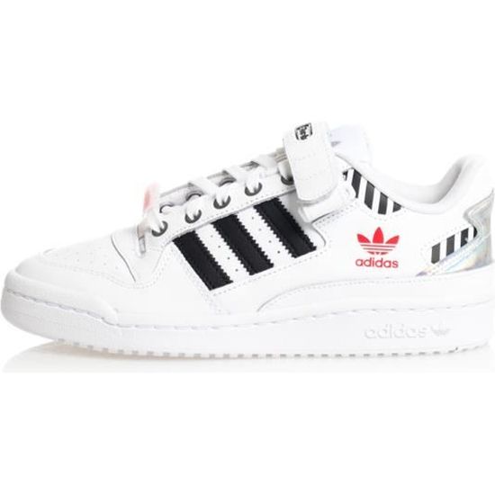 Sneakers femme Adidas Forum ADIDAS Blanc Femme Synthetique Adulte Lacets Blanc Cdiscount Chaussures