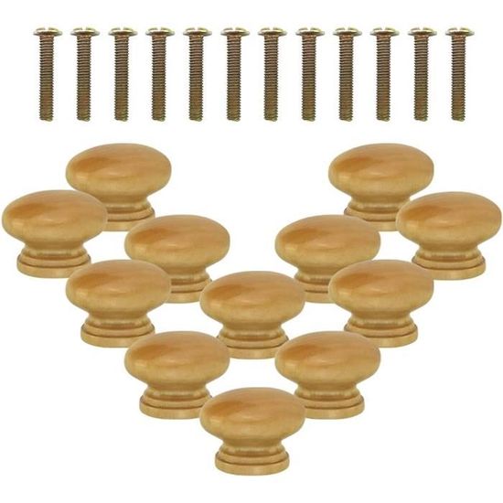 Lot De 7 Boutons Plats En Bois Vintage - 4 Trous - Neufs (origine France)