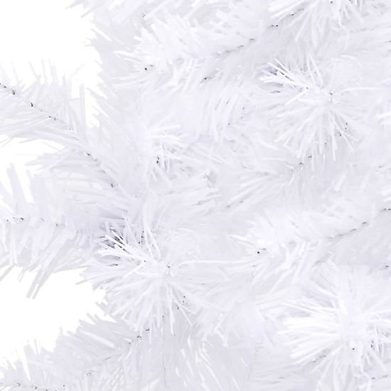 (329170) Sapin de Noël artificiel d'angle Blanc 210 cm PVC DBA