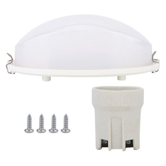 Applique De Sauna Ovale Anti-explosion - Abat-jour En Métal Et Verre, Pour Ampoule E27 Jusqu'à 25W - Blanc