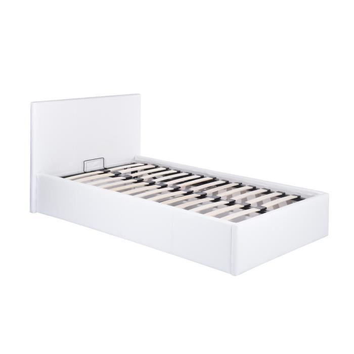 Lit Cabane Avec Sommier 90x200 Cm Noa Lit 90x190 Avec Sommier Et Rangement Achat Vente Pas Cher