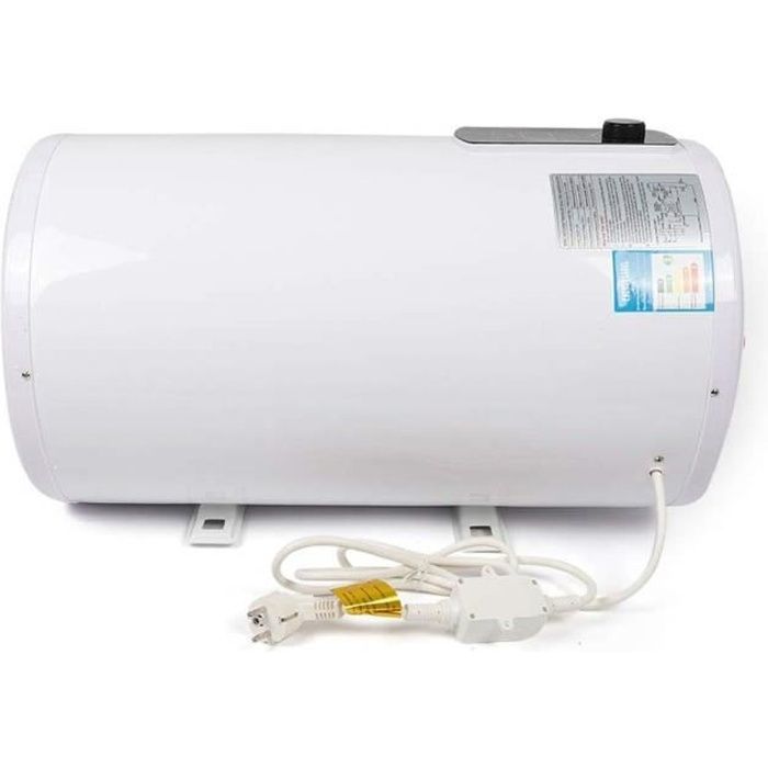 Chauffe-eau Electrique 2000W Ballon d'eau Chaude Electrique 220V 0.7 MPa Chauffe-eau de Bain IPX4 avec LED Ecran (100L)