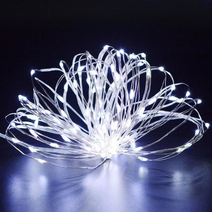 BANDE LED - RUBAN LED 12 mètres avec 100LED Fil de cuivre Jardin Décoration Lampe solaire Energy_u1764 Jeffrey 1807 zl