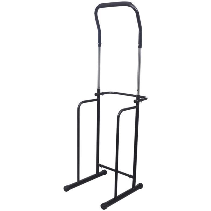 Station à dips réglable 175-224 cm Noir