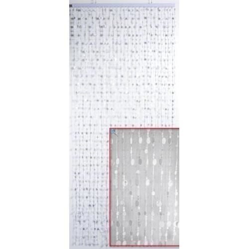 Rideau de porte déco perles plates blanches 55050102