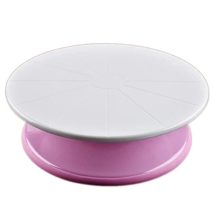 29Cm Plastic Cake Turntable Rotating Cake Decorating Anti-Skid Round Cake Stand Cake Rotary Table Easy To Store Detachable Baking