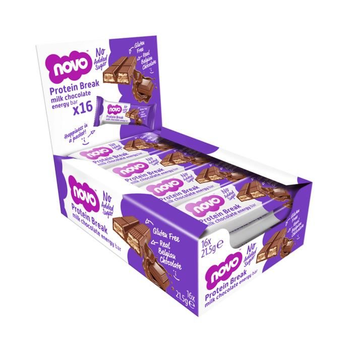Protéine Break Bar 16x21,5 Chocolat Novo Nutrition Proteine