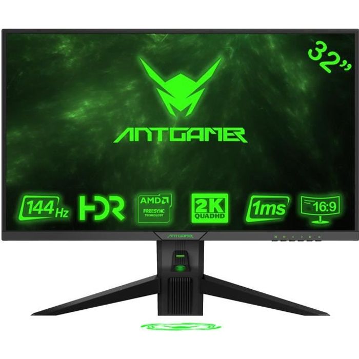 ANTGAMER M32G5Q 32 pouce incurvé Ecran Gamer 2K QHD 144Hz, 1ms