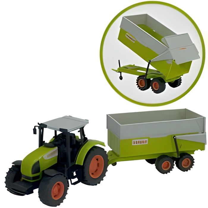 Tracteur avec remorque Claas