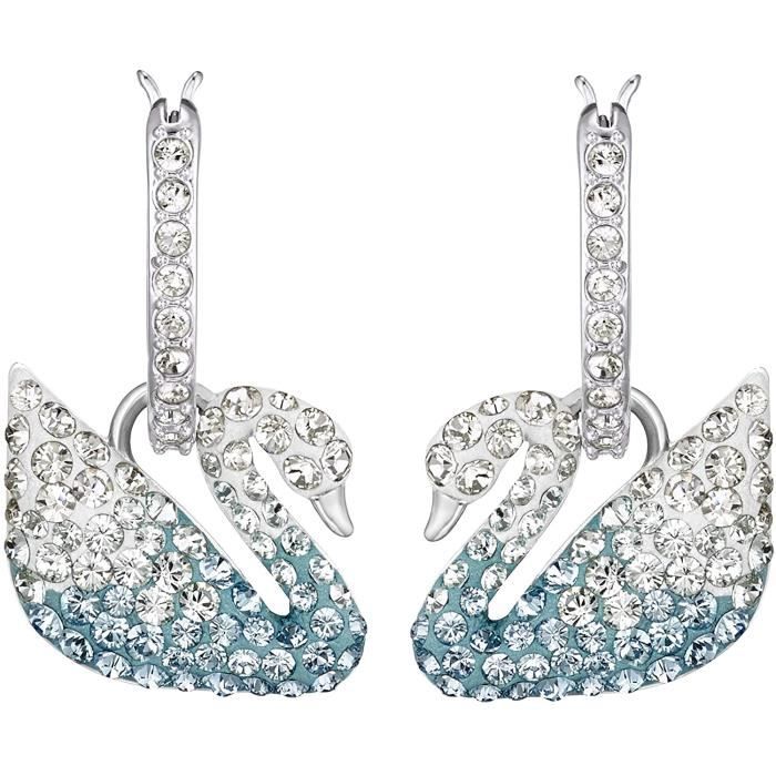 BOUCLE D OREILLE Swarovski Boucles d'oreilles Swarovski Iconic Swan, multicolore, Métal rhodié20