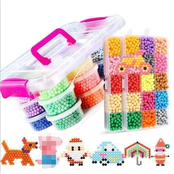 10100PCS 24 Couleurs 4MM Perles De Recharge Pour Aquabeads et Beados Art Crafts Jouets Pour Enfants T010A4 Bo34833