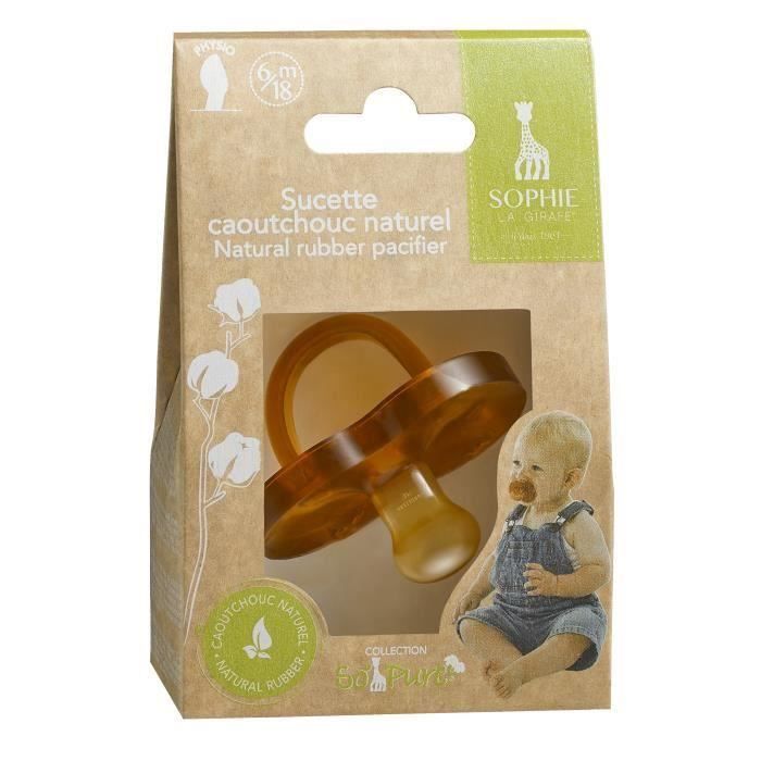VULLI Sucette caoutchouc So'Pure SOPHIE LA GIRAFE - 0-6 mois (Lot de 2)
