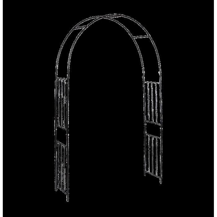 Décoration de jardin - Arche pour roses - L 37 x l 152,5 x H 217,5 cm - Fer Noir