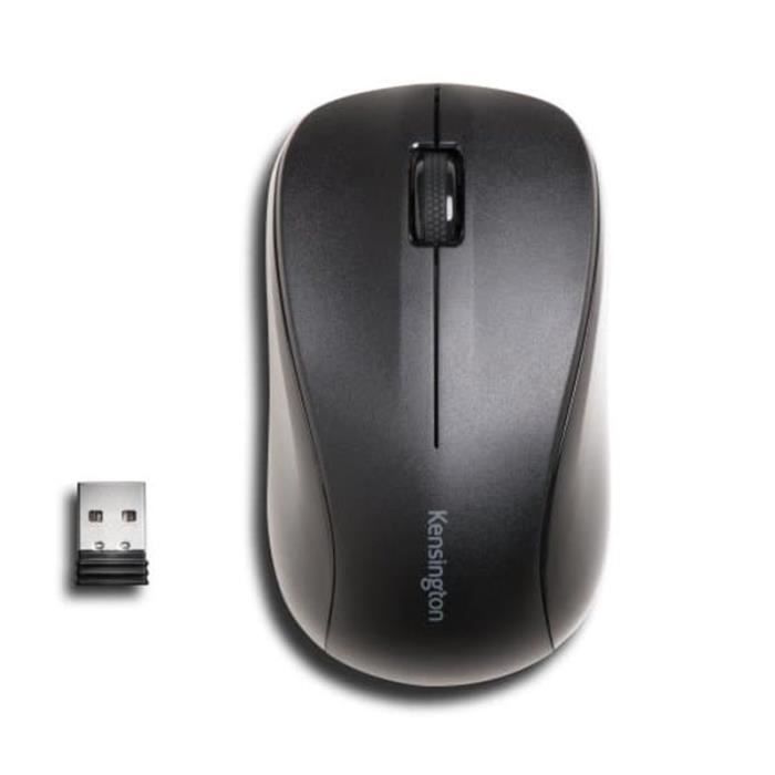 KENSINGTON Souris Optique - Fréquence radio - USB - 3 Bouton(s) - Noir - Sans fil
