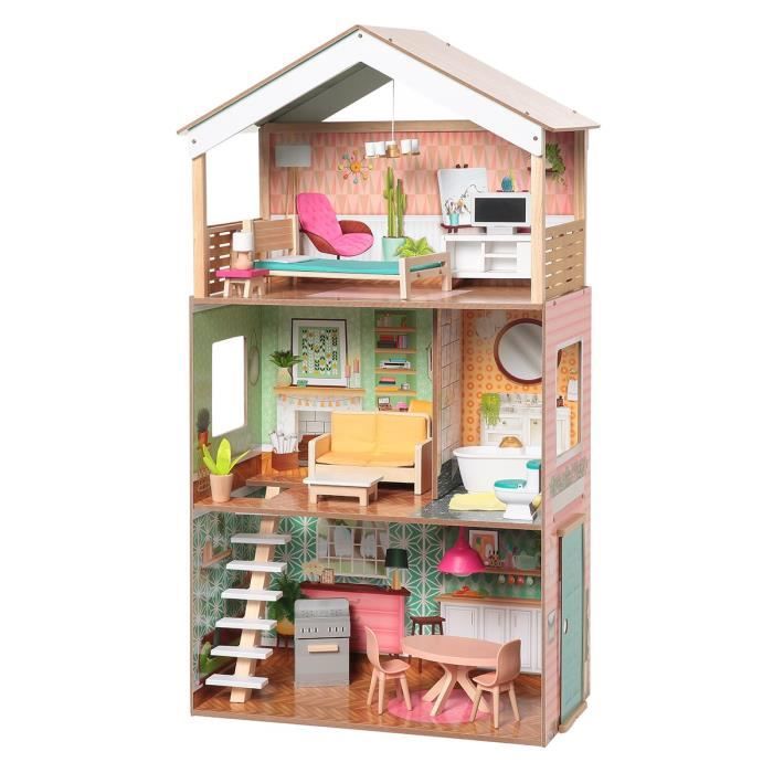 KIDKRAFT - Maison de poupées Dottie - En bois - Rose