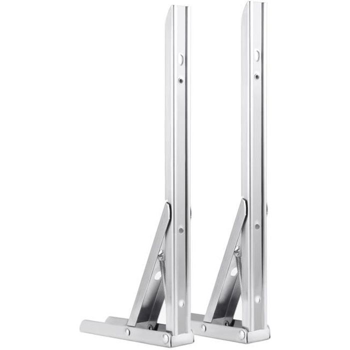 1 paire Supports de tablette pliante en acier inoxydable robitable Backet de tablette pliable pour table de travail Sauvegarde