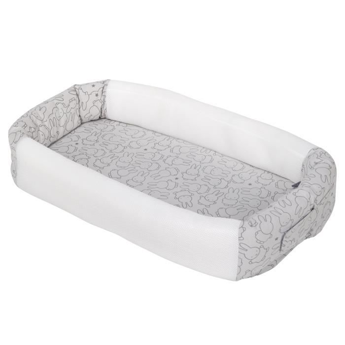 ROBA Réducteur de lit -Miffy®- douillet en jersy et 100% coton , lit de voyage pour nourrissons ou matelas à langer