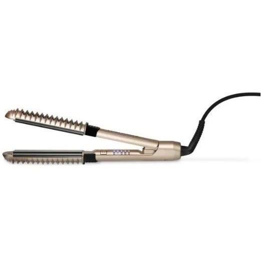 SAINT ALGUE Demeliss XCURLER 3965 - Lisseur boucleur professionnel - Dos chauffant - Céramique - 56 W - Doré