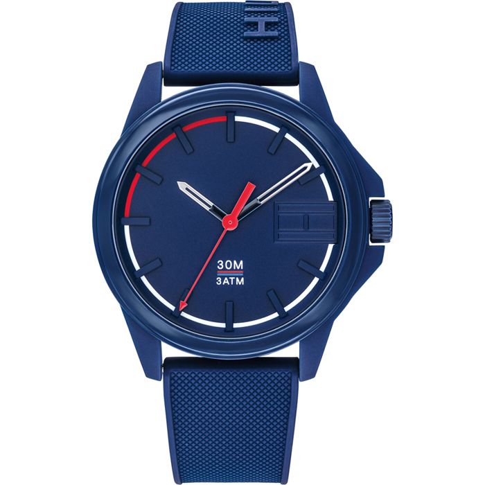 Tommy Hilfiger-Montre Analogique pour Homme à movement Quartz en Silicone 1791625