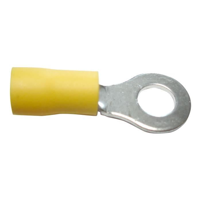 10 cosses jaune rondes 6 mm