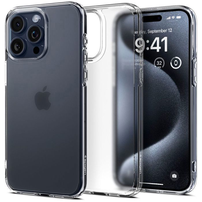 Coque téléphone - SPIGEN - Spi002522 - Ultra Hybrid - Compatible iPhone 15 Pro - Frost Clair