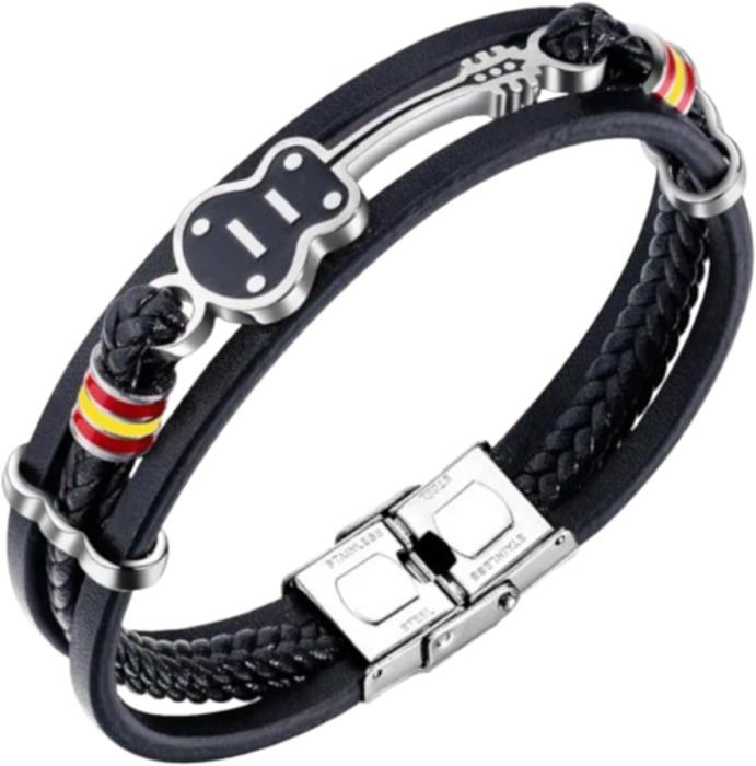 Bracelet En Cuir Véritable 28 Mm - Noir, Fabriqué En Espagne - Neuf Avec étiquettes