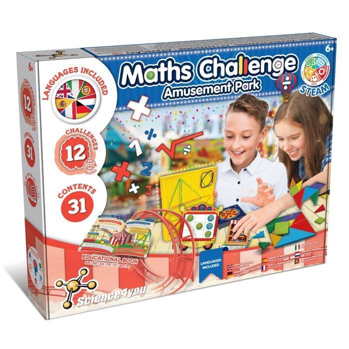 Jeu dapprentissage - Science4you - 80003640 - 12 défis mathématiques - 6+ ans - Jouet STEM