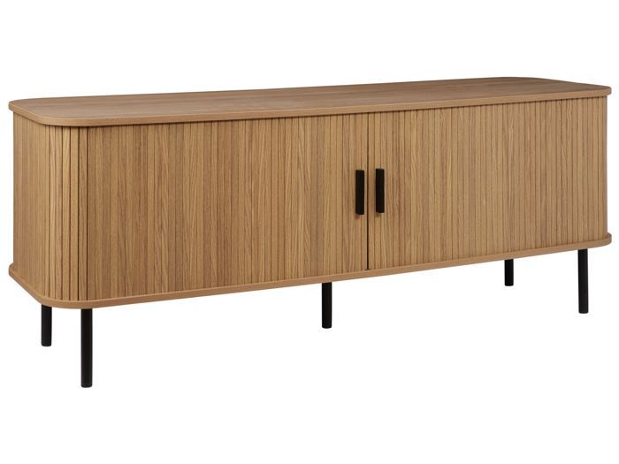 Meuble TV effet bois clair BRADLEY Meuble TV effet bois clair BRADLEY