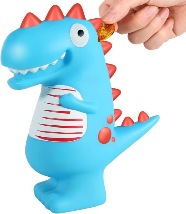 Tirelire Dinosaure à Peindre Soi-même - En Vinyle Incassable | 23x19,5x23 Cm, Pot épargne Enfant