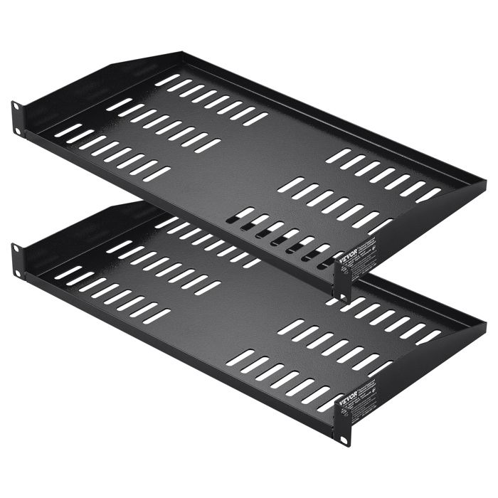 Vevor Étagère rack serveur 1U - SPT-U300-1A - Ventilée - Charge 22 68 kg - Profondeur 480 mm - vue 1