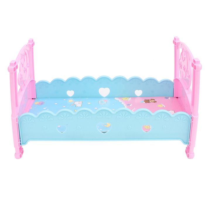 Mini joli lit de poupée de simulation berceaux meubles maison de jeu pour bébé jouets accessoires