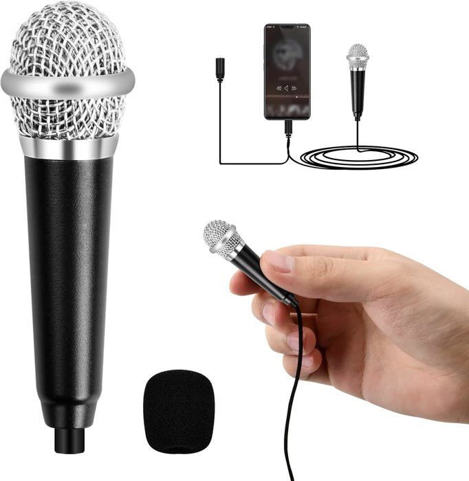 Boland 30846 - Microphone Popstar argenté, 23,5 cm, Microphone Karaoké, Faux Costume de Carnaval, Accessoire pour Costume, Accessoire pour Carnaval et Karaoké