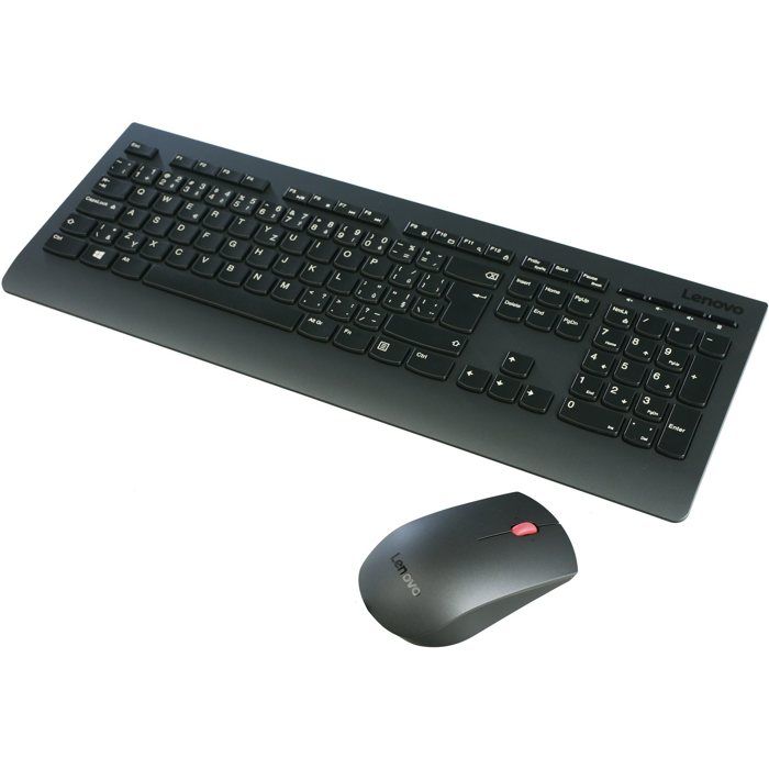 Ensemble Clavier Et Souris Sans Fil Lenovo 4X30H56803 – Tchèque, 1600 DPI, 3 Boutons