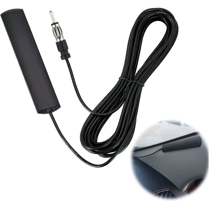 Antenne Radio Voiture 28 Cm Universelle – Réception FM/DAB Optimale, Adaptateurs M4/M5