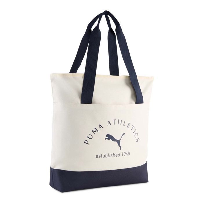 PUMA Sac à épaule crème noir pour femme - Phase Class Tote Bag Alpine Snow 315341