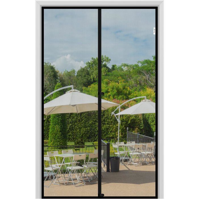 Moustiquaire Porte Fenetre AimantéE,W150xH190cm Noir Porte Moustiquaire Rideau Anti Mouche Facile à Installer Sans Percer Pour Porte D Entrée Intérieur/Patio
