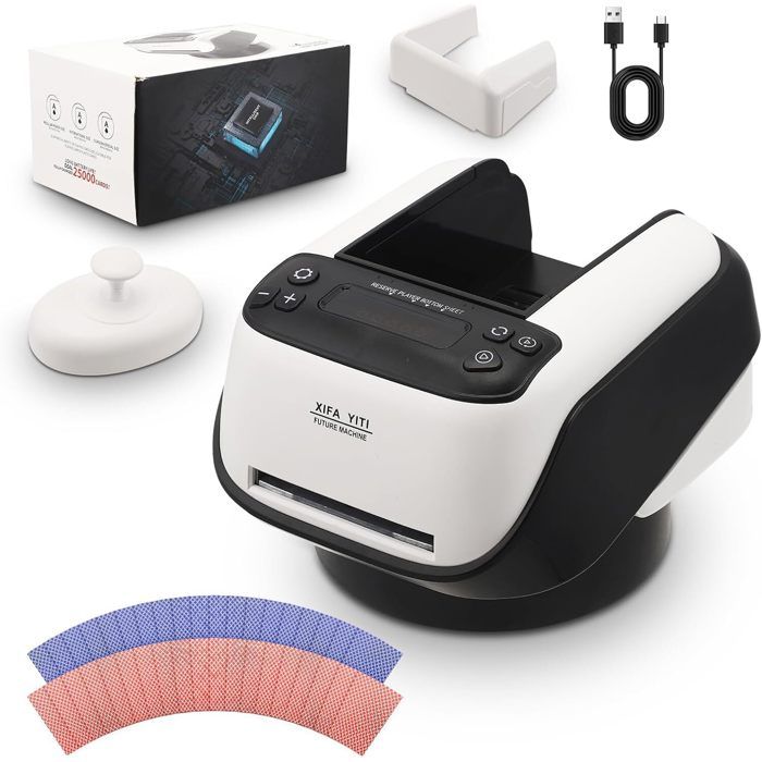 Mélangeur de cartes automatique et donneur de cartes 8 joueurs réglables capacité jusquà 4 jeux de cartes base rotative à 360°