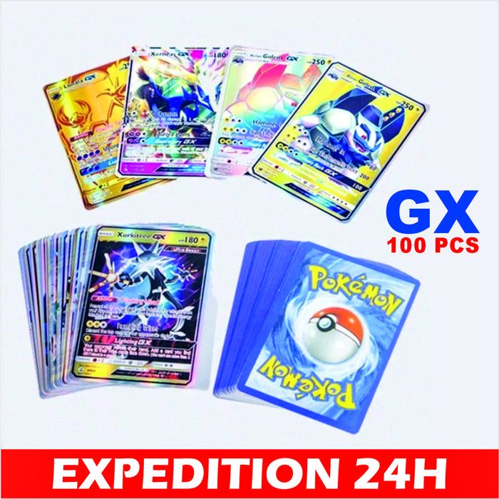Pokemon 100 Gx – Lot 100 Cartes Pokemon GX Brillante Française Rare