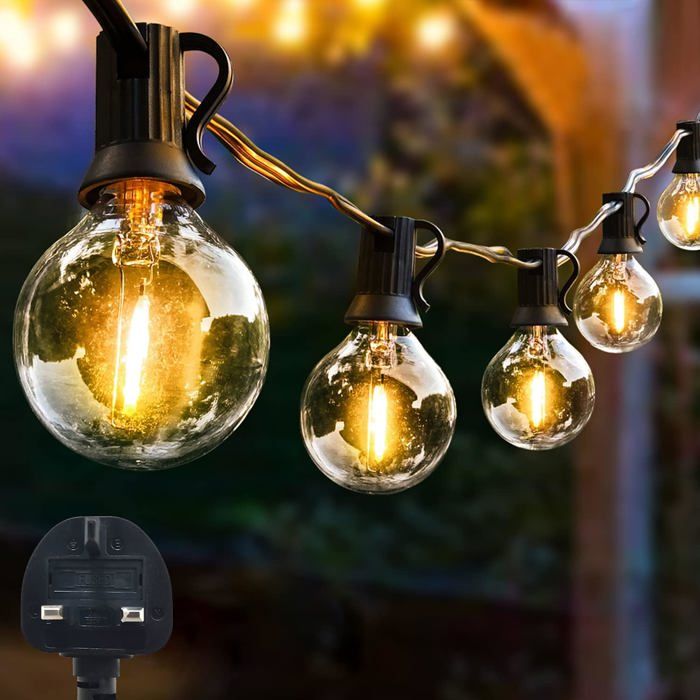 G40 Festoon Guirlandes Lumière 1.5M G40 15 Ampoules LED Lampe de Jardin Pour La Décoration de Fête Exterieur Étanche IP45