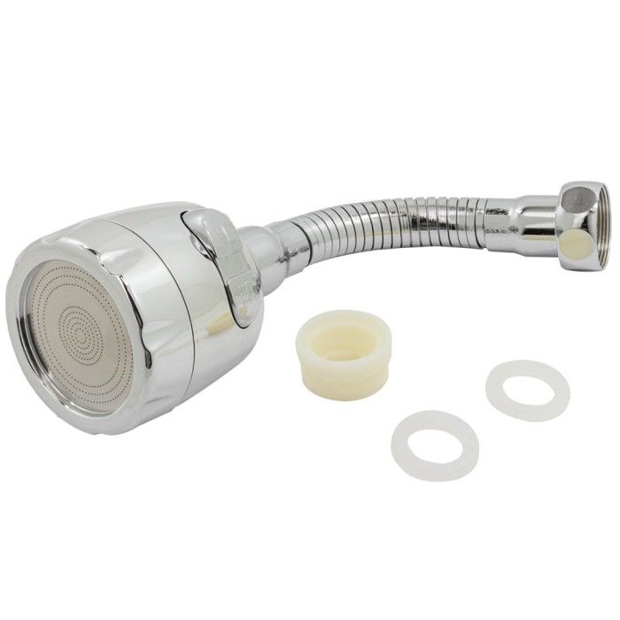 Rallonge adaptateur pour robinet - ISMA - 50x165 mm - Tuyau flexible - Anti-éclaboussures - Économies deau