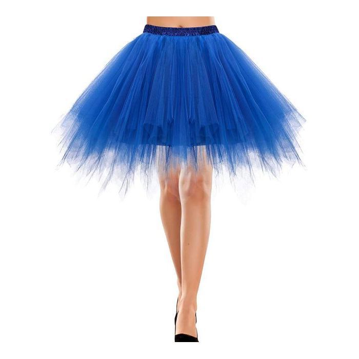 Jupe en tulle - BBONLINEDRESS - Tutu vintage années 50 - Bleu - Taille S - Doublée