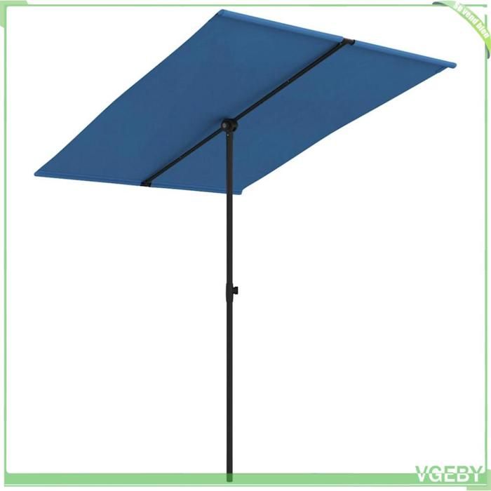 Parasol de jardin - FAFEICY - 47343 - Rectangulaire 200x150 cm - Mât aluminium - Rotation 180° & hauteur réglable