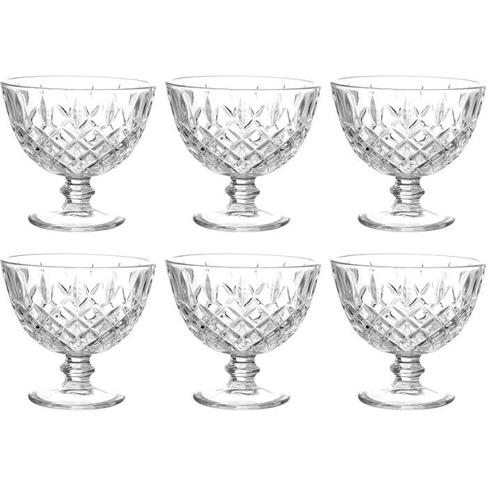 Diamond Classy set de 6 coupes à glace 280u202Fcc verre trparent