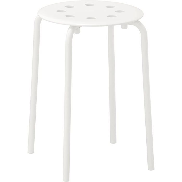 IKEA Marius Tabouret Blanc Empilable Capacité de poids 20 kg