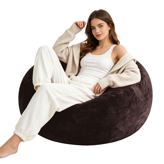 Confort modulable fauteuil poire 4FT canapé bean bag pliable avec housse lavable pour adulte et petit espace