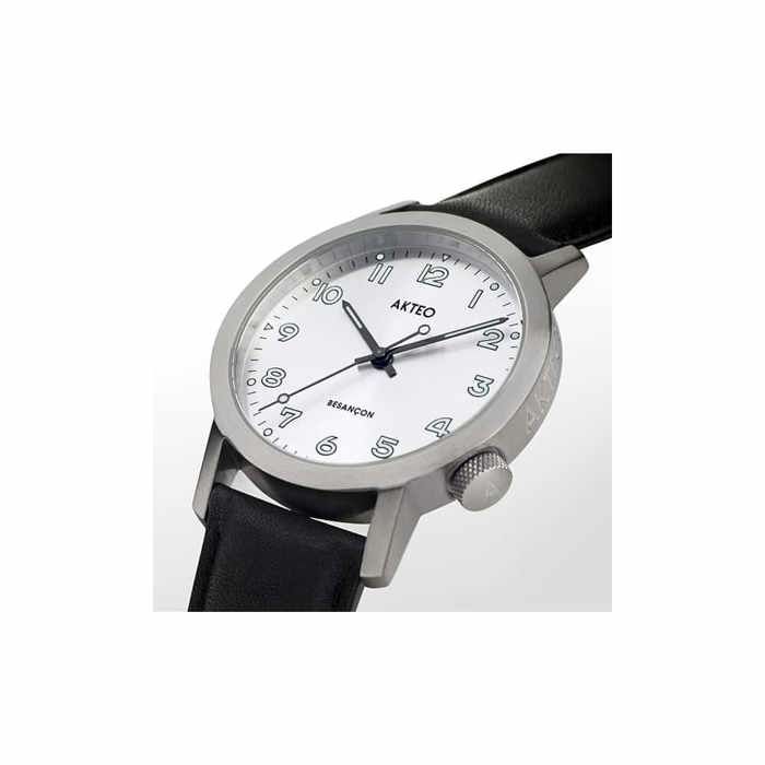 3 Montres Akteo Vertes En Cuir - Style Designer Vintage - Occasion