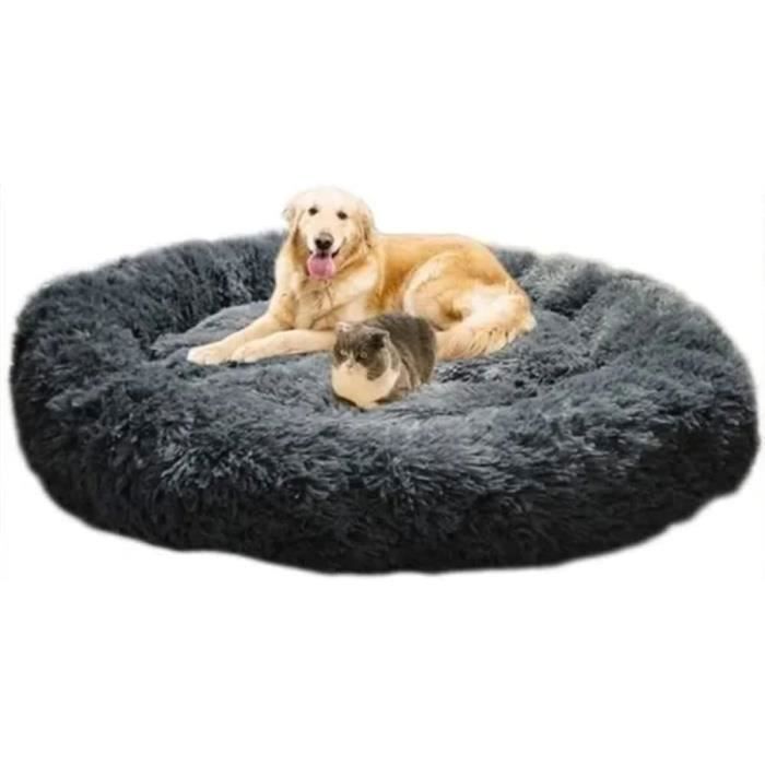 Comparer les prix de Panier Moelleux Rond Extra Large pour Chat et Chien avec Coussin Lavable - Le Luxe du Confort Vos Animaux Domestiques - 100x100cm